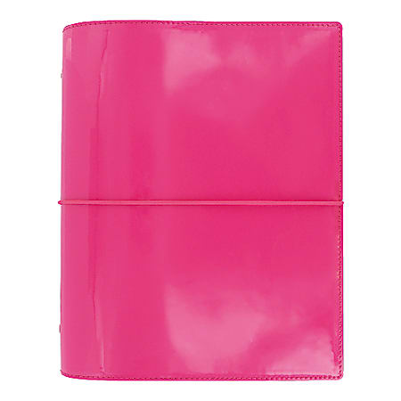 Filofax® Domino Patent Organizer With 2-Page Planner, 8 1/4" x 5 3/4", Pink