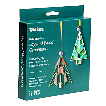 Brea Reese® Layered Wood Ornament Kit, Green