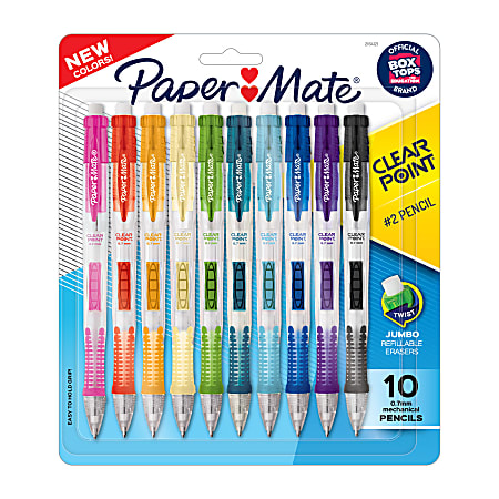 Paper Mate® Clearpoint® Mechanical Pencils, 0.7 mm, Assorted