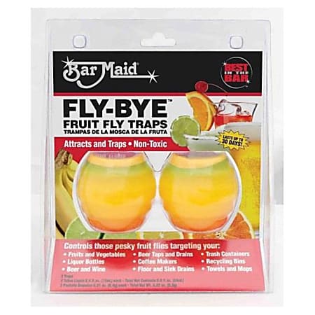 Bar Maid Fruit Fly Traps, 10 Oz, Pack Of 2 Traps