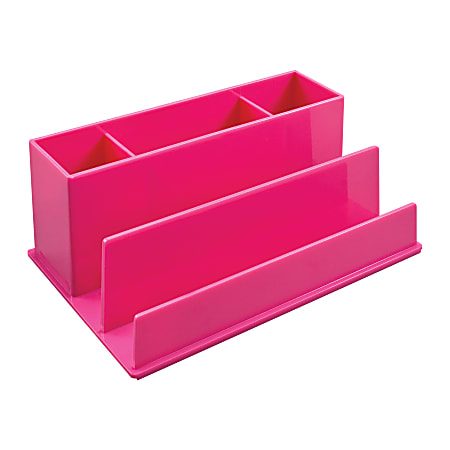 Desk Candy Desk Organizer, 10" x 6" x 4", Popsicle Pink
