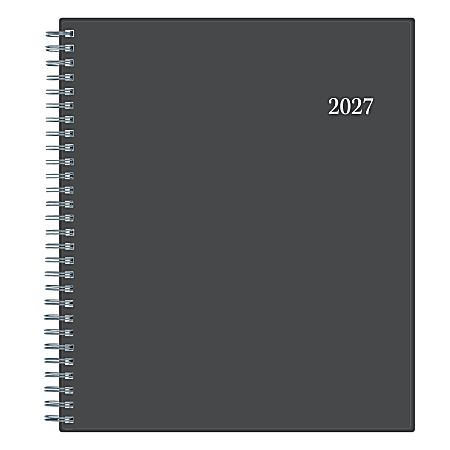 2027 Passages Charcoal Metallic Monthly Planner 8x10