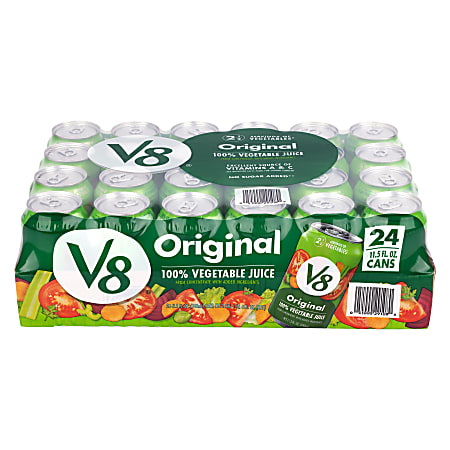V8 Original Vegetable Juice, 11.5 Oz, Pack Of 28 Cans