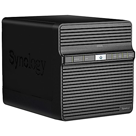 Synology DiskStation DS420j SAN/NAS Storage System - Realtek RTD1296 1.40 GHz - 4 x HDD Supported - 64 TB Supported HDD Capacity - 0 x HDD Installed - 4 x SSD Supported