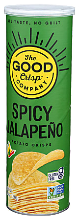 The Good Crisp Company Potato Crisps, Spicy Jalapeno, 5.6 Oz, Total Qty 8