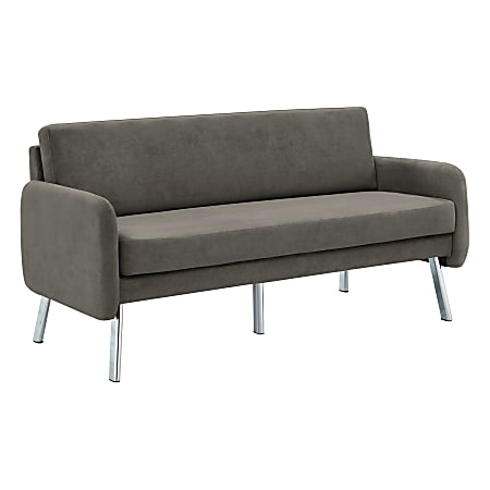 Office Star Lounge Sofa, 33-1/2”H x 63-1/2”W x 28-3/4”D, Charcoal