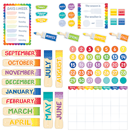 Creative Teaching Press® Painted Palette Calendar Set, Multicolor, Grade 1 - Grade 8