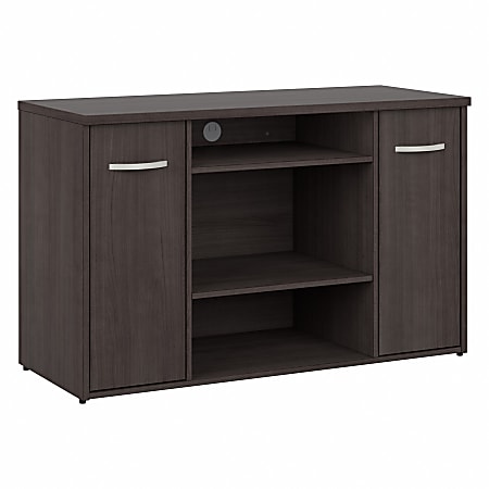 Bush® Business Furniture Studio C 48"W Office Storage Cabinet With Doors And Shelves, Storm Gray, Standard Delivery