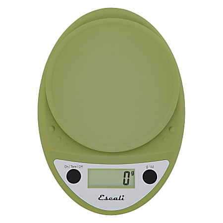 Escali Primo Digital Kitchen Scale, 1-11/16" x 8-1/2", Tarragon Green