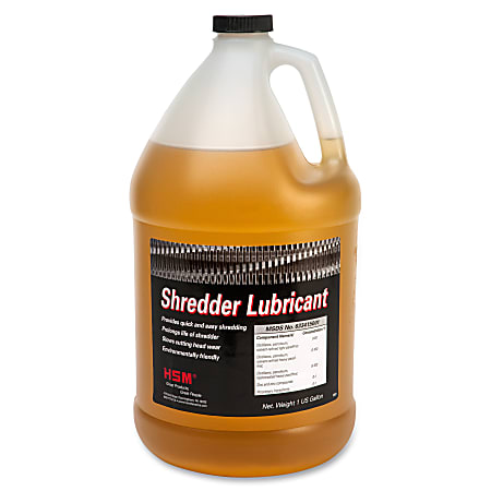 HSM Shredder Lubricant, 1 Gallon, Amber