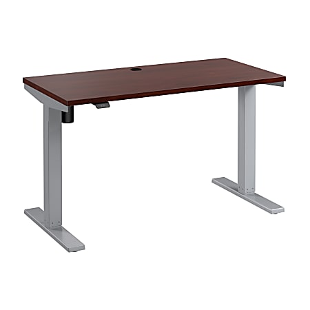 Move 40 Series by Bush Business Furniture Electric 48"W-Adjustable Standing Desk, 48" x 24", Hansen Cherry/Cool Gray Metallic, Standard Delivery