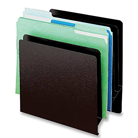 Buddy Classic Slant File - 6 Pocket(s) - 10.5" Height x 9.9" Width x 5.3" Depth - Desktop - Black - Steel - 1Each
