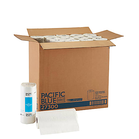Pacific Blue Select® by GP PRO, 2-Ply, Perforated Paper Towels, White, 30 Rolls Per Case, 100 Sheets Per Roll