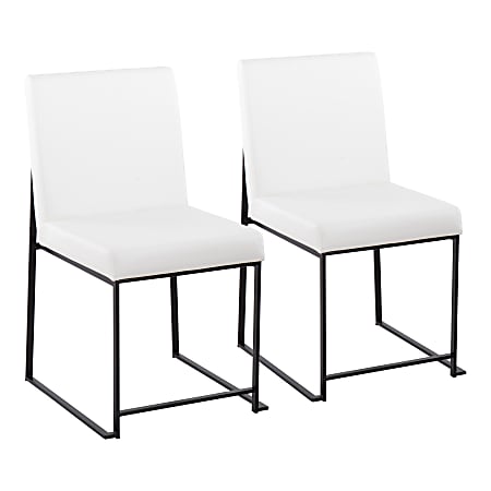 Faux leather high back dining chairs discount