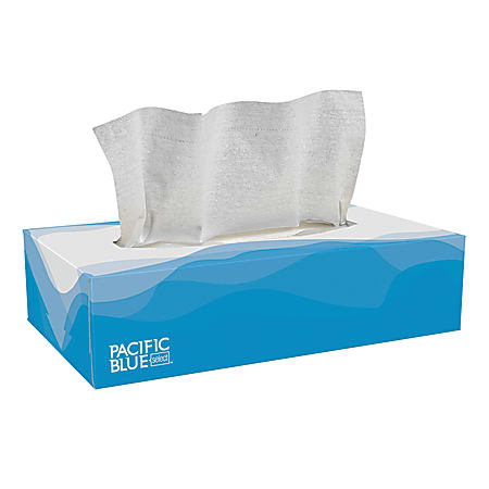 PACIFIC BLUE SELECT™ 2-PLY FACIAL TISSUE BY GP PRO (GEORGIA-PACIFIC), FLAT BOX, 30 BOXES PER CASE