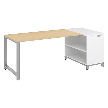 BBF Momentum 60" Desk With 30" Storage, 29 1/2"H x 79 1/2"W x 36"D, Natural Maple, Standard Delivery Service