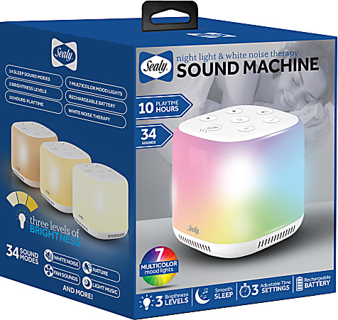 Sealy SL HW SN 100 WT Multicolor LED Sleep Speaker White - Office