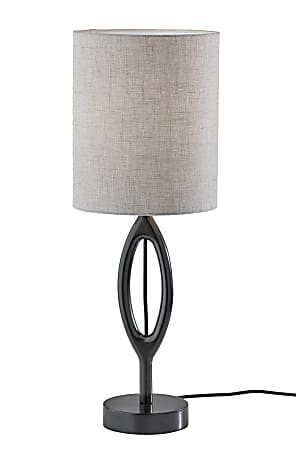 Adesso Mayfair Table Lamp, 27-1/2”H, Light Textured Gray