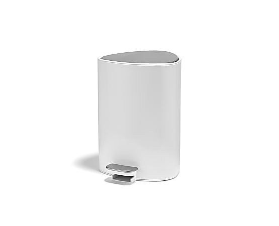 Joseph Joseph EasyStore Bathroom Pedal Bin, 1.3 Gallon, White, Total Qty 1