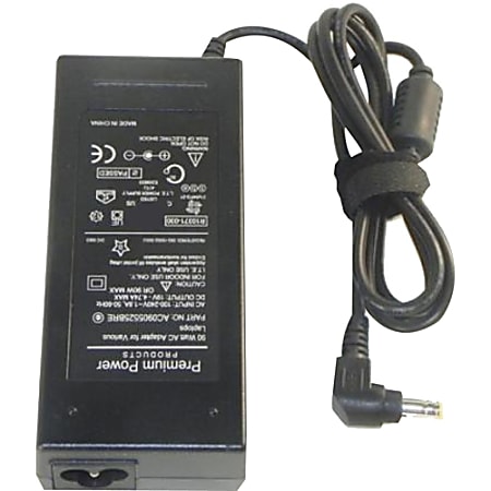 eReplacements Premium Power Products AC0905525BRE - Power adapter - 90 Watt - black - for ASUS K73; Compaq Presario 12XX, 18XX; Fujitsu LIFEBOOK S2010; Toshiba Satellite 19XX, 2430