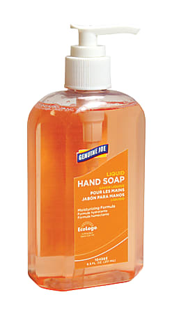 Genuine Joe Antibacterial Moisturizing Liquid Hand Soap, 8.5 Oz Pump Bottle
