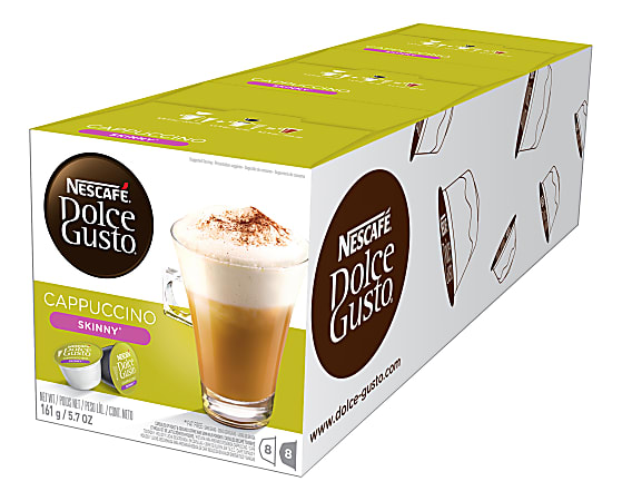 Nescafe® Dolce Gusto® Single-Serve Coffee Pods, Skinny Cappuccino, Carton  Of 48, 3 x 16 Per Box