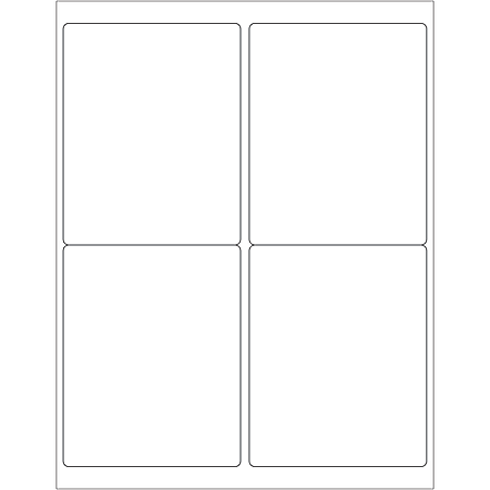 Tape Logic® Inkjet/Laser Labels, LL129, Rectangle, 4" x 5", White, Case Of 400