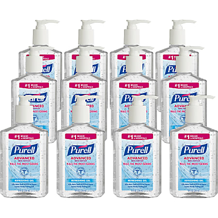 Purell® Instant Hand Sanitizer, 8 Oz, Carton Of 12 Bottles