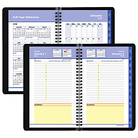 AT-A-GLANCE® QuickNotes® Daily/Monthly Appointment Book, 4 7/8