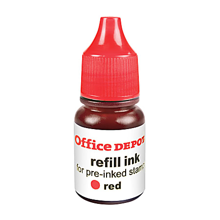 Office Depot® Brand Pre-Ink Refill Ink, Red, Pack Of 2 Refills