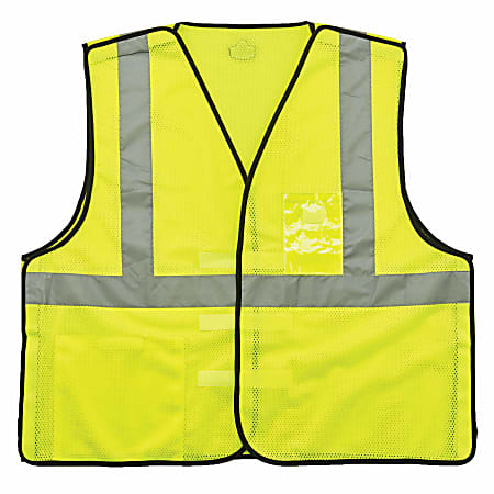 Ergodyne GloWear Safety Vest, ID Holder, Type-R Class 2, XX-Large/3X Lime, 8216BA 