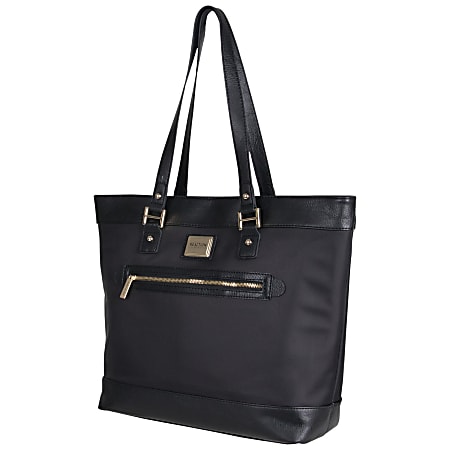 Kenneth Cole Reaction Nylon Twill Work Tote With 16 Laptop Pocket Black ...