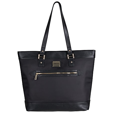 Kenneth Cole Reaction Nylon Twill Work Tote With 16 Laptop Pocket Black ...