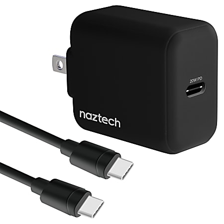 Naztech 20-Watt Power Delivery USB-C Wall Charger And