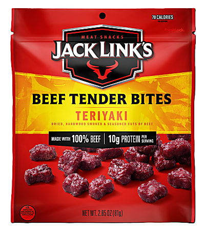 Jack Link's Beef Teriyaki Tender Bites, 2.85 Oz, Total Qty 1