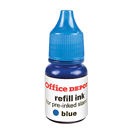 Office Depot® Brand Pre-Ink Refill Ink, Blue, Pack Of 2