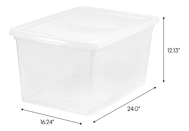 HUBERT® 18 Qt Clear Plastic Storage Container - 11L x 11W x 12 1/2D