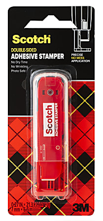 Scotch™ Permanent Double Sided Adhesive Stamper, .27 in x 21 ft, 1 Stamper, Perfect for Crafts, Scrapbook Supplies, Junk Journal Supplies, Photo Safe