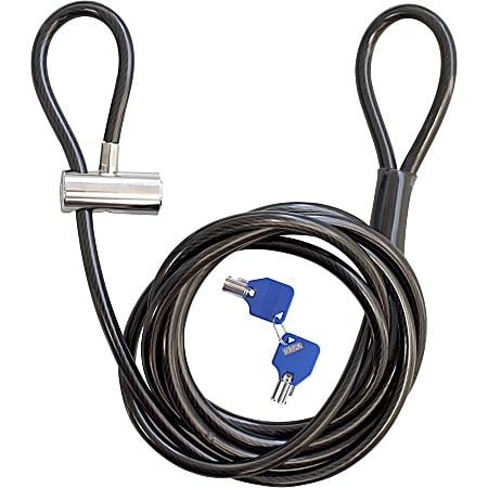 CODi Adjustable Loop Key Cable Lock - Galvanized Steel - 6ft - For Notebook, Desktop Computer, Docking Station, Monitor