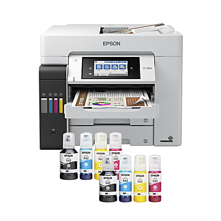 Epson EcoTank Pro ET 5800 Wireless Inkjet All In One Color Printer - Office  Depot