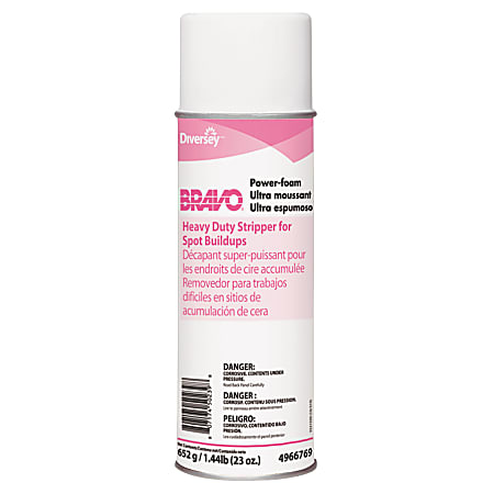 Diversey™ Bravo® Power-Foam Floor Strippers, 23 Oz Can, Case Of 12