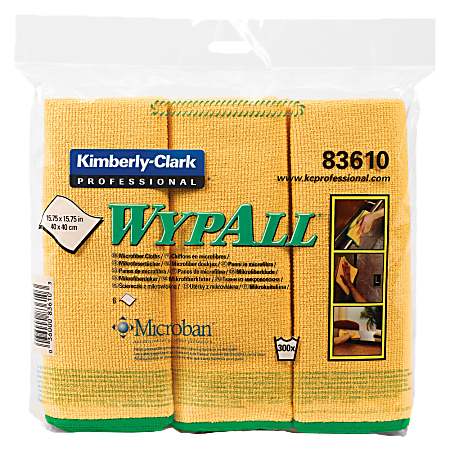 Wypall® Microfiber Cloths, Yellow, Pack Of 6