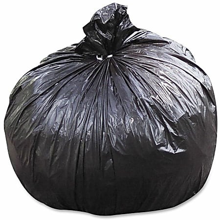 SKILCRAFT Highmark™ 0.01 mil Trash Bags, 33 gal, 33"H x 40"W, 100% Recycled, Black & Brown, 100 Bags