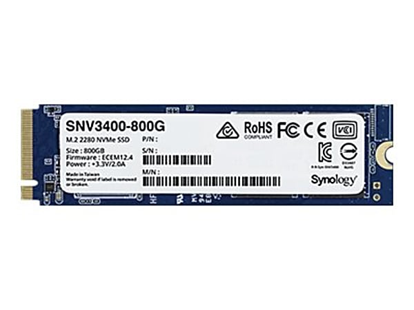 Synology SNV3400 800G SSD 800 GB internal 2280 PCIe 3.0 x4 NVMe for Disk Station DS1019 DS1520 DS1621 DS1621XS DS1821 DS420 DS720 DS918 DS920 - Office Depot