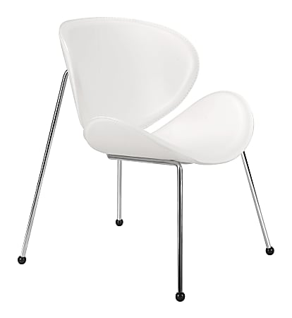 Zuo® Modern Match Occasional Chairs, White, Set Of 2