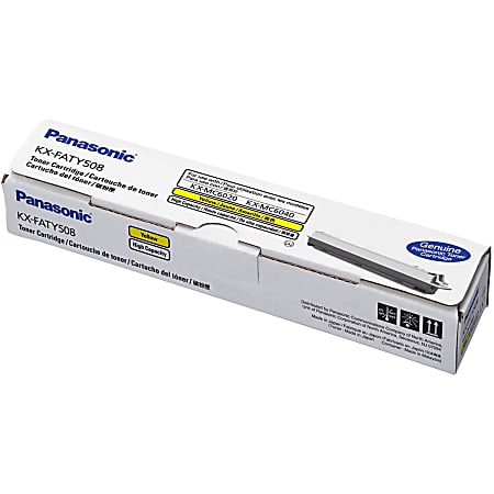 Panasonic KX-FATY508 Original Toner Cartridge - Laser - 4000 Pages - Yellow - 1 Each