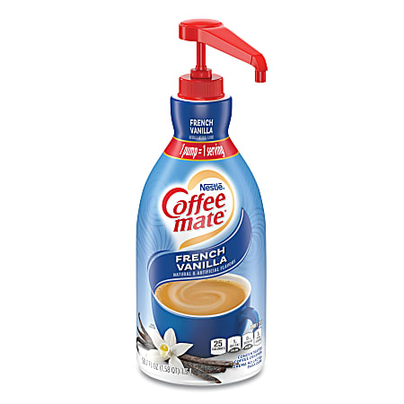 Nestl Coffee mate Liquid Creamer French Vanilla Flavor 50.72 Oz Multiple  Serve x 1 - Office Depot