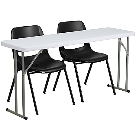 Flash Furniture 5&#x27; Plastic Folding Training Table with