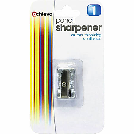 OIC® Metallic Aluminum Handheld Pencil Sharpener, Silver