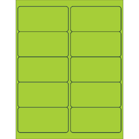Office Depot® Brand Permanent Labels, LL178GN, Rectangle, 4